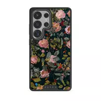 Bloomy Garden - Vintage Samsung Galaxy S25 Ultra Case, Elite Dark (Magnetic) / Gunmetal