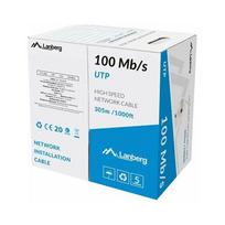 LANBERG LAN UTP CABLE 100MB/S 305M WIRE CCA YELLOW | LCU5-11CC-0305-S | 5901969414059