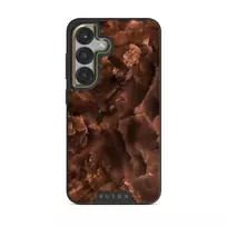 Toasted Chestnut - Brown Samsung Galaxy S25 Case, Elite Dark (Magnetic) / Gold