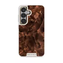 Toasted Chestnut - Brown Samsung Galaxy S25 Case, Elite Light (Magnetic) / Gold