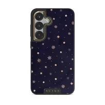 Midnight Kiss - Star Samsung Galaxy S25 Case, Elite Dark (Magnetic) / Gold