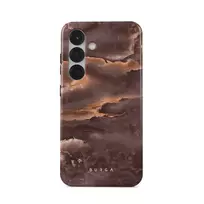 Fire Wood - Brown Marble Samsung Galaxy S25 Case, Tough (Magnetic) / N/A