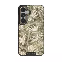 Happy Place - Palm Samsung Galaxy S25 Case, Elite Dark (Magnetic) / Gold