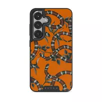 Bitter Apricot - Snake Samsung Galaxy S25 Plus Case, Elite Dark (Magnetic) / Gunmetal