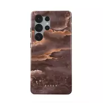 Fire Wood - Brown Marble Samsung Galaxy S25 Ultra Case, Tough (Magnetic) / N/A