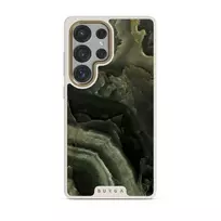 Misty Forest - Green Marble Samsung Galaxy S25 Ultra Case, Elite Light (Magnetic) / Gold