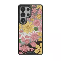 Amalfi Coast - Colorful Floral Samsung Galaxy S25 Ultra Case, Elite Mirror (Magnetic) / Gunmetal