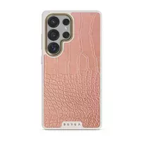 Pink Croco - Samsung Galaxy S25 Ultra Case, Elite Light (Magnetic) / Gold