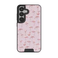 Nostalgic Pink - Flamingos Samsung Galaxy S25 Plus Case, Elite Dark (Magnetic) / Gunmetal