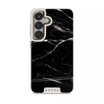 Noir Origin - Black Marble Samsung Galaxy S25 Plus Case, Elite Light (Magnetic) / Gold