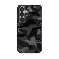 Night Black Camouflage - Samsung Galaxy S25 Plus Case, Elite Dark (Magnetic) / Gunmetal