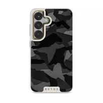 Night Black Camouflage - Samsung Galaxy S25 Plus Case, Elite Light (Magnetic) / Gold