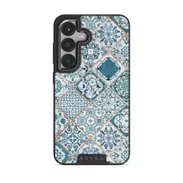 Tropical Oasis - Ornament Samsung Galaxy S25 Case, Elite Dark (Magnetic) / Gunmetal