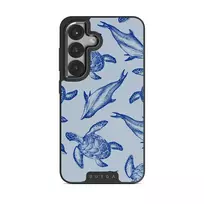 Aquatic Dance - Samsung Galaxy S25 Case, Elite Dark (Magnetic) / Gunmetal