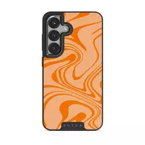 High Vibrations - Color Swirl Samsung Galaxy S25 Case, Elite Dark (Magnetic) / Gunmetal