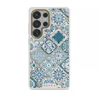 Tropical Oasis - Ornament Samsung Galaxy S25 Ultra Case, Elite Light (Magnetic) / Gold