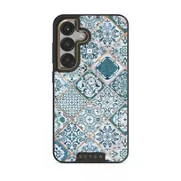 Tropical Oasis - Ornament Samsung Galaxy S25 Plus Case, Elite Dark (Magnetic) / Gold