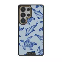 Aquatic Dance - Samsung Galaxy S25 Ultra Case, Elite Dark (Magnetic) / Gold
