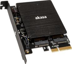 Akasa Adapter na 2 dyski M.2 - PCI-E (AK-PCCM2P-03) | ZUUS-370 | 4710614539082