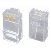 Solarix modular plug 8p8c CAT6 folded, unshielded, for wire KRJ45/6SLD-100 | KRJ45/6SLD100 | 8595684700701