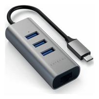 Satechi 1x RJ-45  + 3x USB-A 3.0 (ST-TC2N1USB31AM) | ST-TC2N1USB31AM | 879961007256