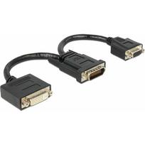 Adapter AV Delock DMS-59 - DVI-I + VGA Black (65555) | 65555 | 4043619655557