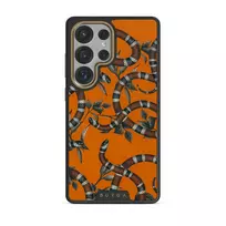 Bitter Apricot - Snake Samsung Galaxy S25 Ultra Case, Elite Dark (Magnetic) / Gold