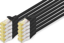 Digitus DIGITUS CAT 6A S/FTP Patchkabel 10 sztuk 2m Black | DK-1644-A-020-BL-10 | 4016032469162