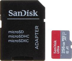 Karta SanDisk Ultra MicroSDXC 256GB Class 10 UHS-I/U1 A1 (SD-MICRO-10/256-SAND) | SD-MICRO-10/256-SAND | 5902887054174