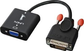 Adapter AV Lindy DVI-D - D-Sub (VGA) Black (38189) | 38189 | 4002888381895