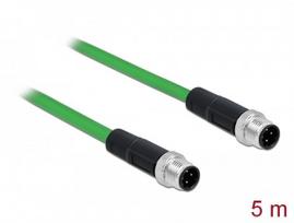 Molex PN DELOCK Netzwerkkabel M12 4 Pin D-kodiert ST zu ST TPU 5 m | 85920 | 4043619859207