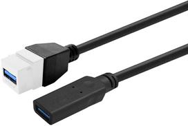 Kabel USB VivoLink Vivolink Keystone Baltas USB3,0 A-Female to USB3,0 A-Male | PROKEYUSB3AFF0,2W | 5715063747476