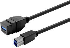 Kabel USB VivoLink Vivolink Keystone Juodas USB3,0 A-Female to USB3,0 B-Male | PROKEYUSB3AFBM1B | 5715063745212