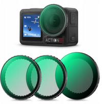Zestaw Filtrów 3w1 Pl + Nd2-32 + Black Diffusion 1/4 Do Dji Osmo Action 3 4 5 Pro / Sku.2360 | SB10085 | 6942052547635