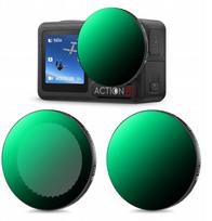Zestaw 2x Filtr Gray Regulowany Nd2-32 + Nd32-512 Dji Osmo Action 3 4 5 Pro / Sku.2359 | SB10086 | 6942052547628