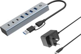 Conceptronic Conceptronic HUBBIES20GP huby i koncentratory USB 3.2 Gen 1 (3.1 Gen 1) Type-C 5000Mbit/s Gray | HUBBIES20GP | 4015867238295