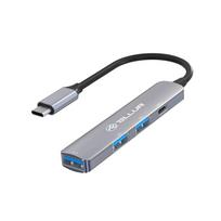 Tellur 4in1 USB-C 3.1 Hub Aluminum, Grey | T-MLX57274 | 5949120005395