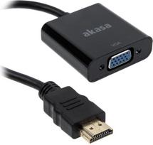 Adapter AV Akasa HDMI - D-Sub (VGA) Black (AK-CBHD15-20BK) | AK-CBHD15-20BK | 4710614537064