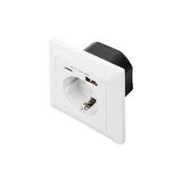 Digitus  | Safety Plug for Flush Mounting with 1 x USB Type-C, 1 x USB A | DA-70615 | 4016032443223