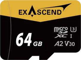 Karta ExAscend Catalyst MicroSDXC 64GB UHS-I/U3 A2 V30 (EX64GUSDU1-AD) | EX64GUSDU1-AD | 6972904954571