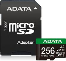 Adata microSD Speed Plus card 256GB UHS1 U3 V30 A2 180/160MB/s | UD256GUI3V30A2SP-RA1 | 4711085949219