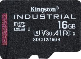 Karta Kingston Industrial MicroSDHC 16GB Class 10 UHS-I/U3 A1 V30 (SDCIT2/16GBSP) | SDCIT2/16GBSP | 0740617321098