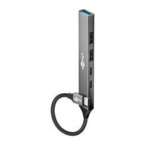 Goobay  Slim 5-Port USB Hub, USB-C to USB-C/USB-A, 5Gbit/s | 74460 | 74460 | 4040849744600