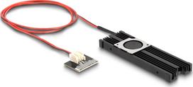 DeLOCK Uztvērējs ciepła z wentylatorem do M.2 SSD 2280 Black | 18451 | 4043619184514