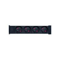 Listwa zasilająca Lanview Lanview POWER STRIP 10" - 4WAY - ALUMINIUM FINISH - 2M CABLE | TUPS039 | 5420016833365