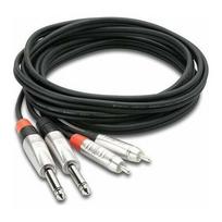 Kabel Hosa Jack 6.3 mm x2 - RCA (Cinch) x2 3.05m srebrny (HPR-010X2) | HPR-010X2 | 728736050938