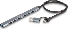 Delock DeLOCK 64273 huby i koncentratory USB 3.2 Gen 1 (3.1 Gen 1) Type-C 5000Mbit/s Gray | 64273 | 4043619642731
