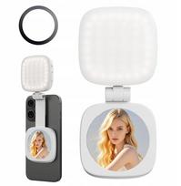 Lampa Led + Lusterko Na Magnes Do u Magsafe Zdjęcia Selfie Vlog / C140 / White | SB10205 | 5904647829015