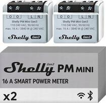 Shelly PM Mini Gen3 Set of 2 Controllers, WiFi/Bluetooth | PMMiniGen3x2 | 3800235261620