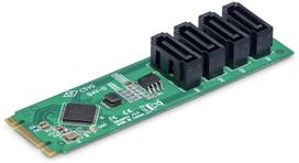 StarTech Adap StarTech 4-Port M.2 to SATA Adapter Card | 4P-SATA-M2-ADAPTER | 0065030903745
